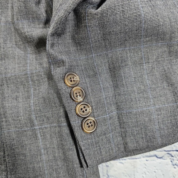 RALPH Ralph Lauren Blazer Jacket Sport Coat Gray Plaid Wool Cashmere MENS SZ 44L - Picture 10 of 12